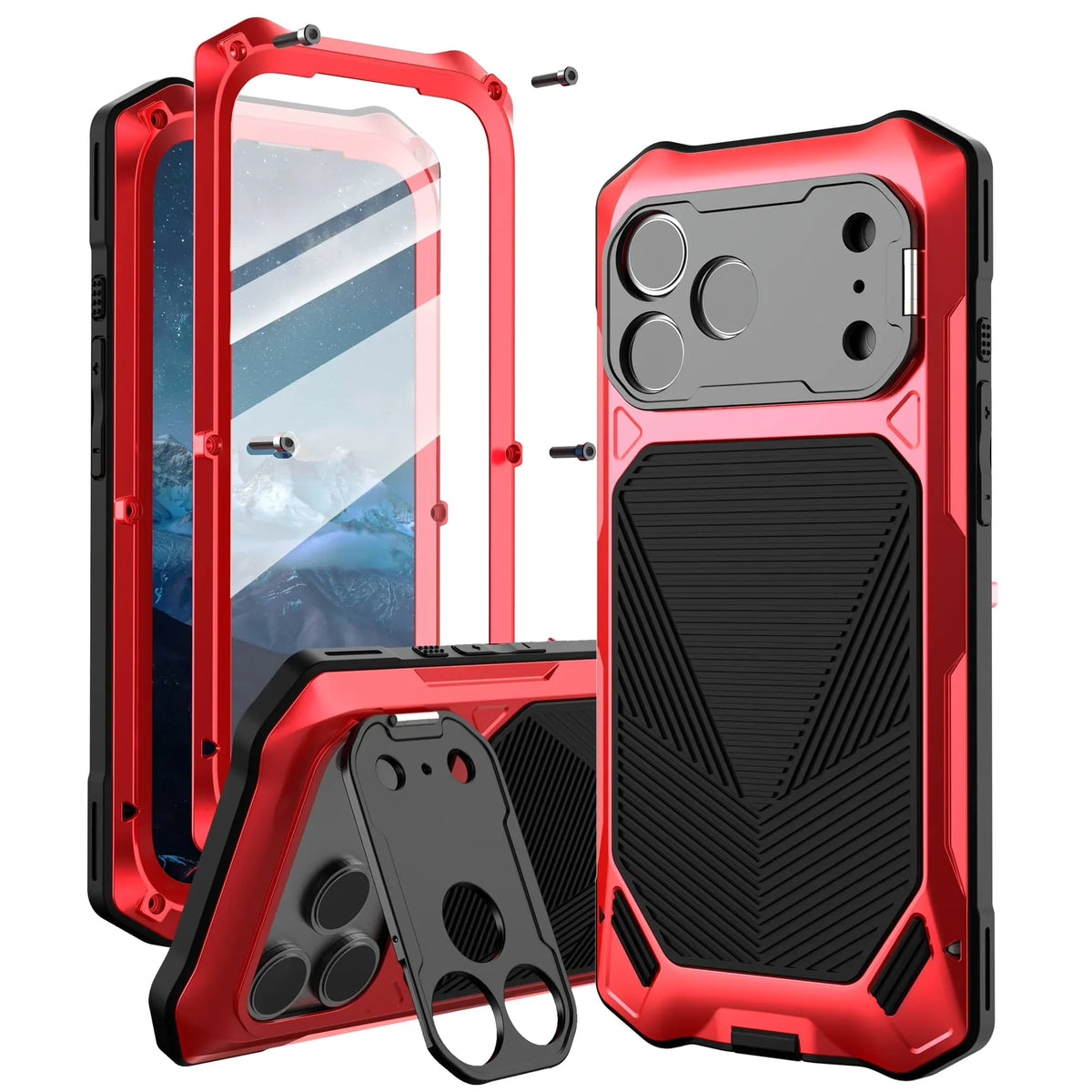 Metal Phone Case with Integrated Screen Protection for iPhone 17 Series Air Version, Full Protection | Sansoti
