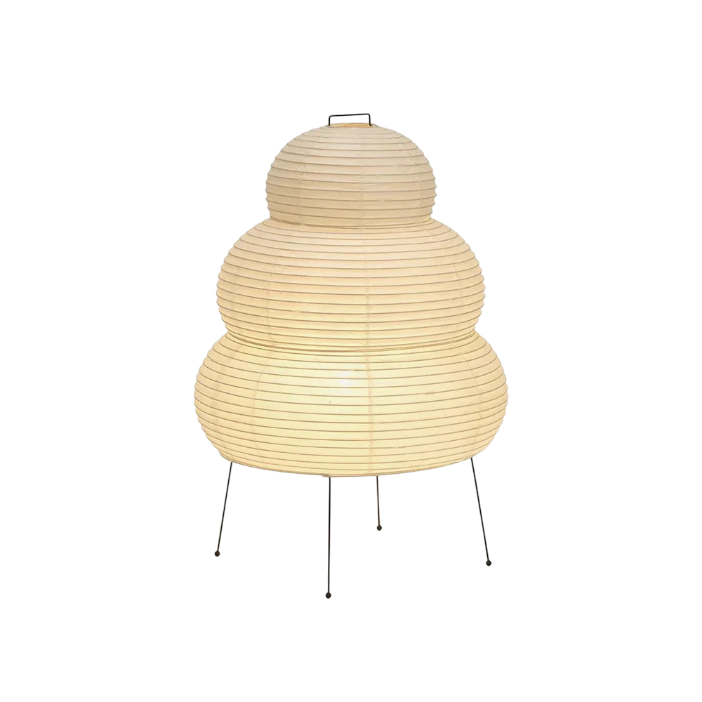 Lampadaire en papier de riz Ø40 cm, forme nuage, blanc chaud 3000K, design scandinave, éclairage d’ambiance intérieur | Sansoti