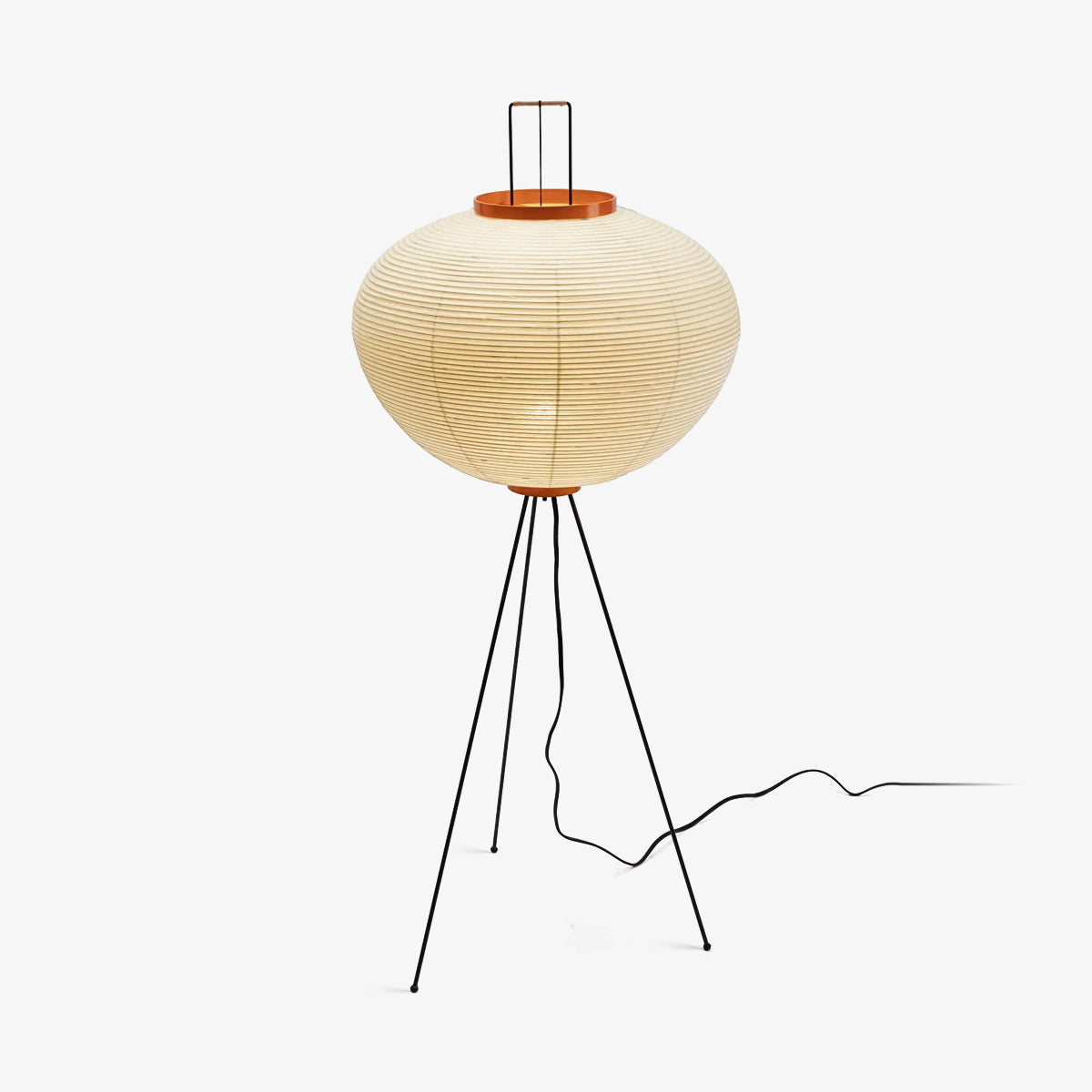 Lampadaire sculptural en papier de riz blanc chaud LED 3000K wabi-sabi fait main pour coin lecture et salon | Sansoti