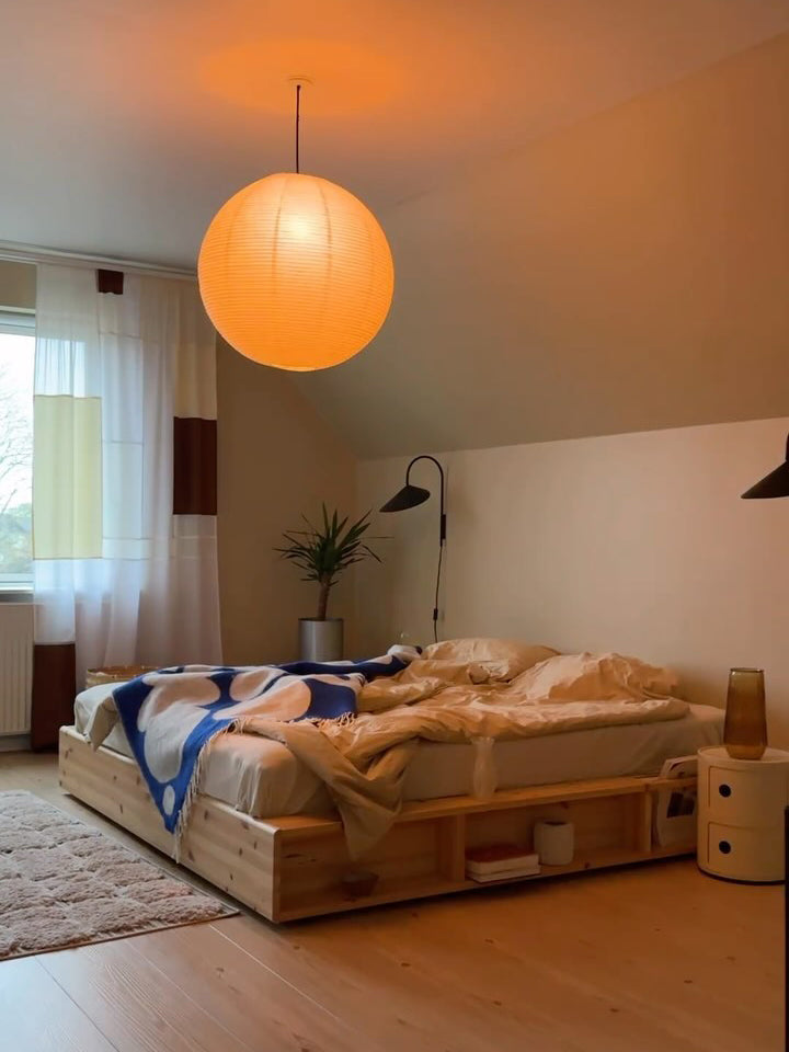 Japanse Mulberry Paper Hanglamp — Handgemaakte Washi Lampenkap Bol Sfeerverlichting | Sansoti