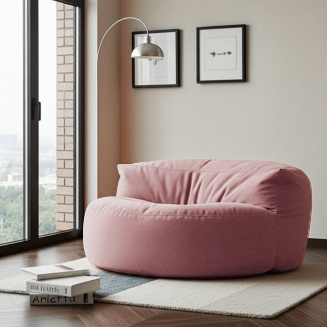 Ronde Fluwelen Zitzak Velvet Loveseat Groot Premium EPS Woonkamer Slaapkamer | Sansoti