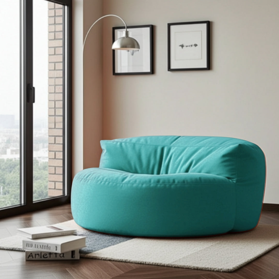 Ronde Fluwelen Zitzak Velvet Loveseat Groot Premium EPS Woonkamer Slaapkamer | Sansoti