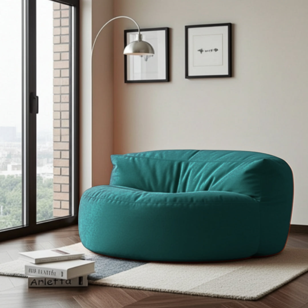 Ronde Fluwelen Zitzak Velvet Loveseat Groot Premium EPS Woonkamer Slaapkamer | Sansoti
