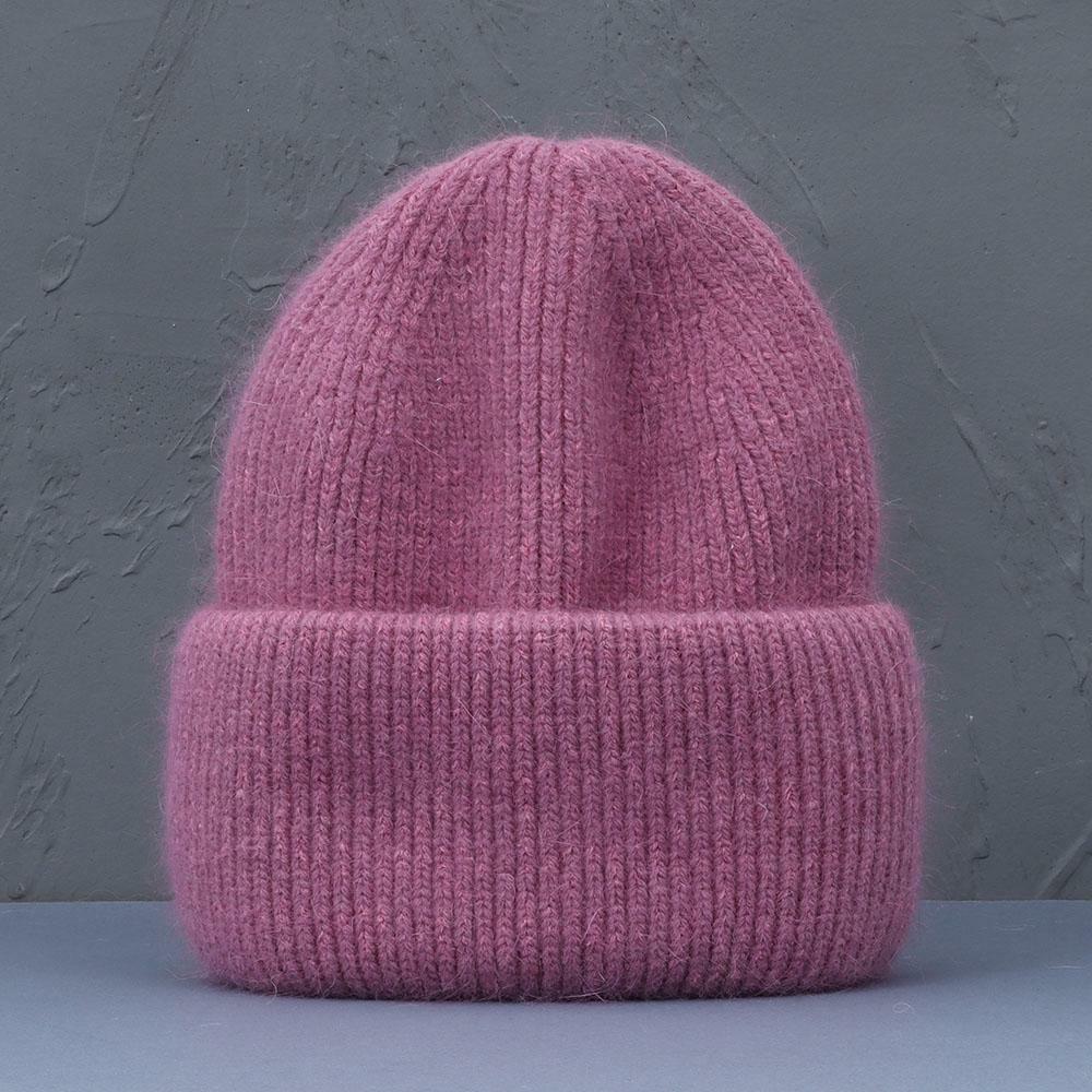 Geribbelde Gebreide Muts voor Dames Warmwit Roze Zwart Lichtblauw Rood Winter Hoofddeksel Warm Beanie | Sansoti