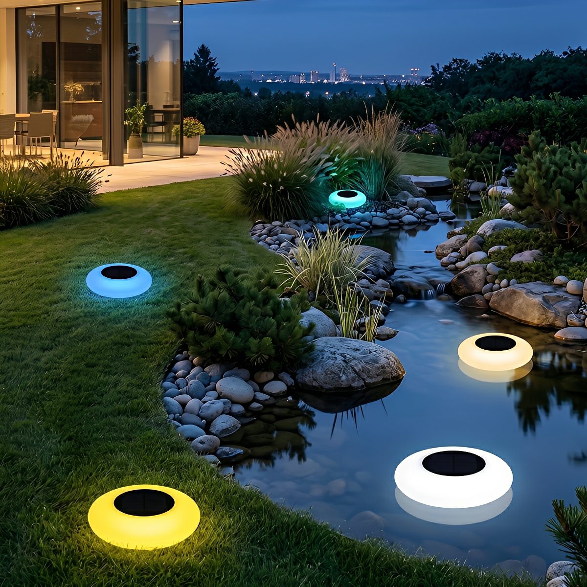 Schwimmende Poolkugel RGB-LED-Solarwasserlampe, Teichbeleuchtung, kabellos, mit Fernbedienung, Gartenambiente | Sansoti