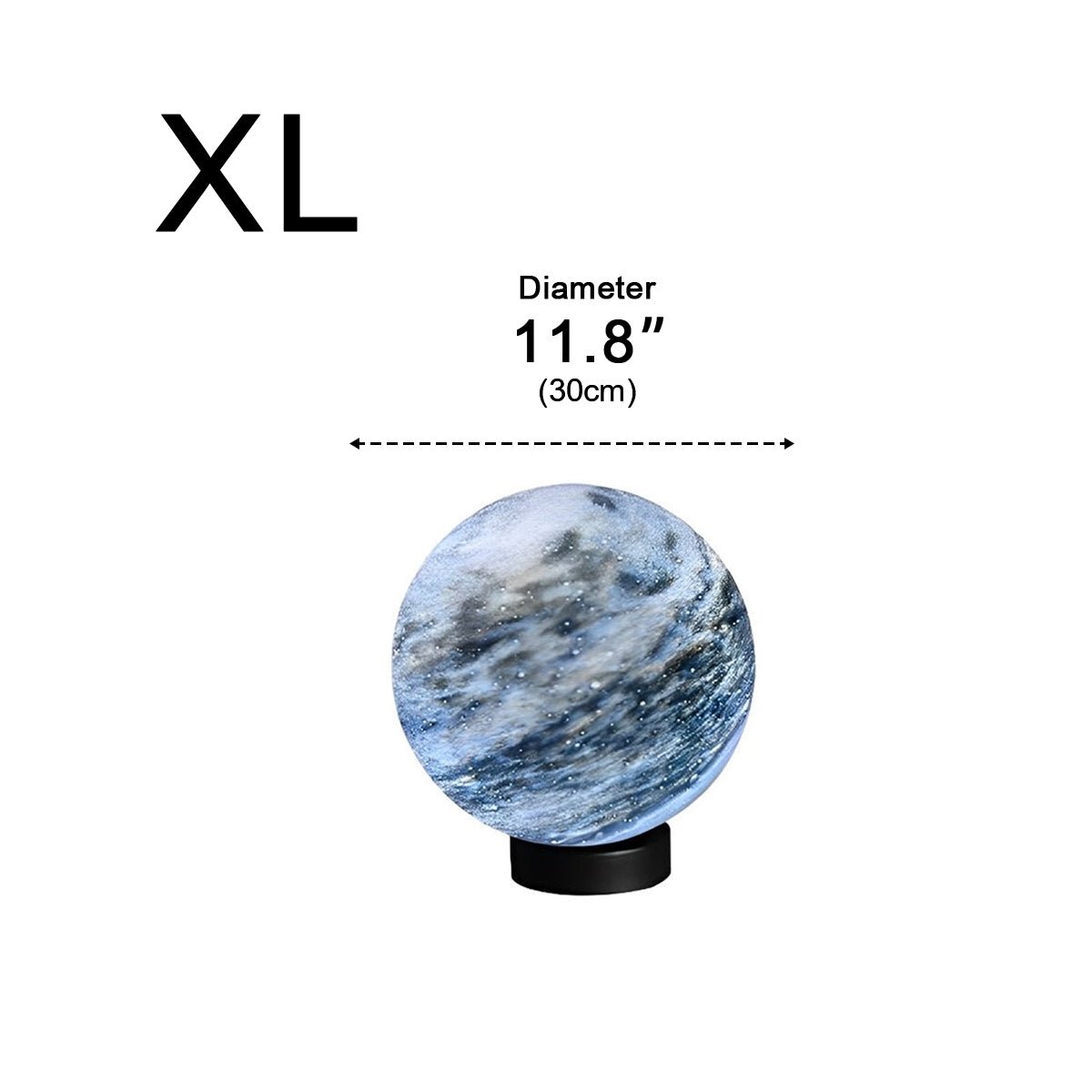 Außenlampe Pfostenkopf Kugel Glas Marmoroptik Warmweiß Garten Einfahrt Tor Villa Außenbeleuchtung Sockellampe E27 IP54 Gartenlampe Stimmungsbeleuchtung | Restfield