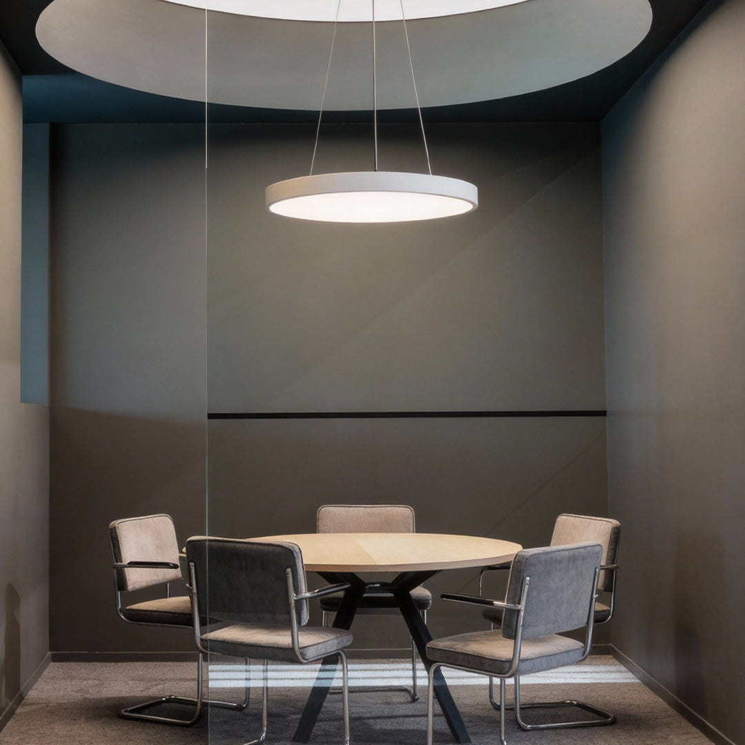 Suspension LED ronde moderne avec couleur de lumière dimmable et suspension réglable | Restfield