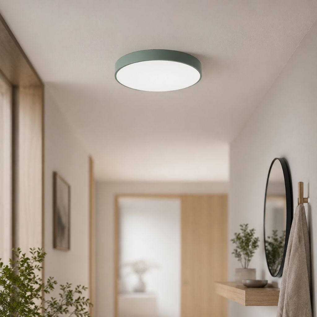 Runde Deckenleuchte Ultra-Slim 5 cm LED Farbenfroh Moderne Deckenbeleuchtung Wohnzimmer Schlafzimmer Kinderzimmer | Sansoti