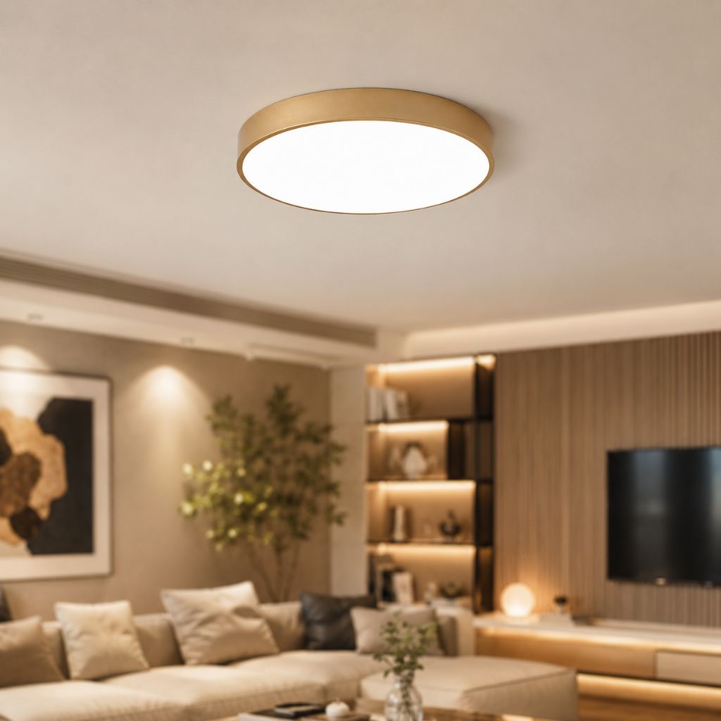 Runde Deckenleuchte Ultra-Slim 5 cm LED Farbenfroh Moderne Deckenbeleuchtung Wohnzimmer Schlafzimmer Kinderzimmer | Sansoti