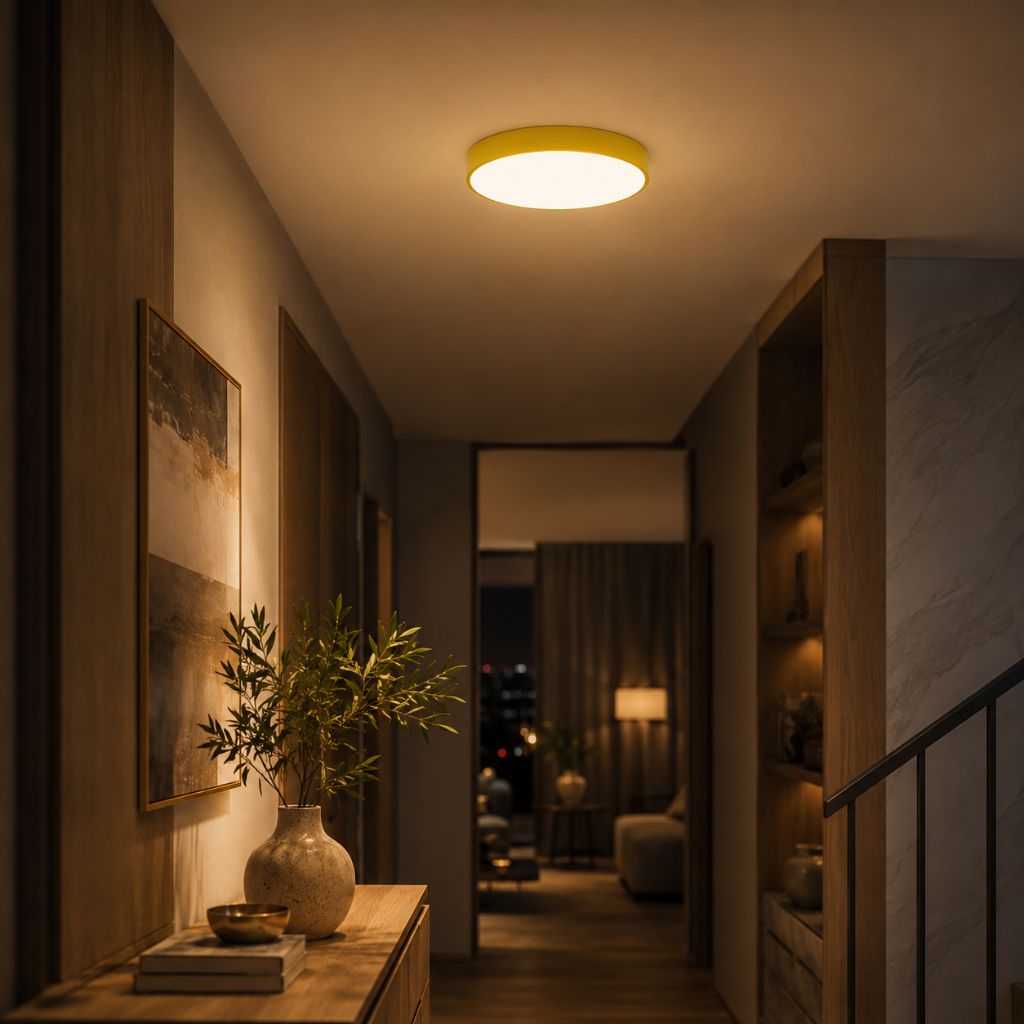 Runde Deckenleuchte Ultra-Slim 5 cm LED Farbenfroh Moderne Deckenbeleuchtung Wohnzimmer Schlafzimmer Kinderzimmer | Sansoti