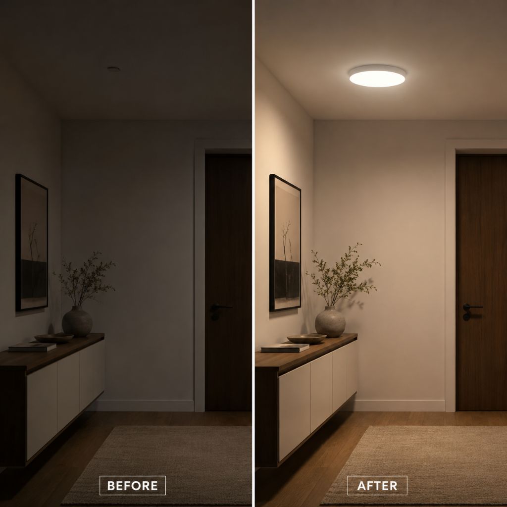 Runde Deckenleuchte Ultra-Slim 5 cm LED Farbenfroh Moderne Deckenbeleuchtung Wohnzimmer Schlafzimmer Kinderzimmer | Sansoti