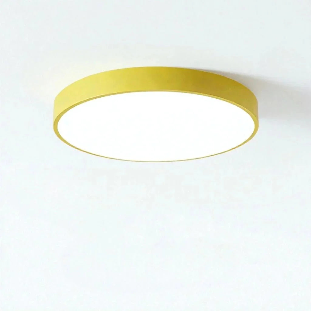 Runde Deckenleuchte Ultra-Slim 5 cm LED Farbenfroh Moderne Deckenbeleuchtung Wohnzimmer Schlafzimmer Kinderzimmer | Sansoti