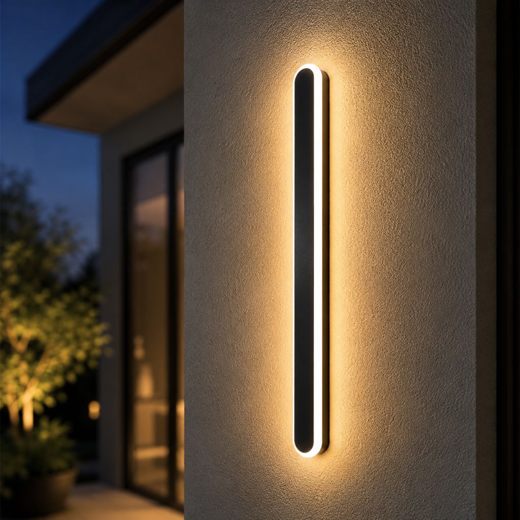 Aluminium Buitenwandlamp Afgeronde Randen IP65 LED Verlichting Gevel Entree Tuin Balkon Zwart Wit Goud | Sansoti