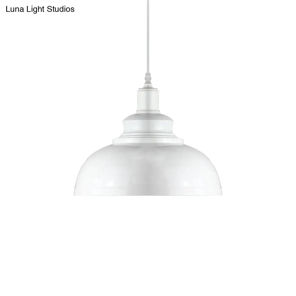 Suspension métallique en forme de coupe style rustique industriel E26/E27 éclairage de plafond de salle à manger noir blanc rouille salon | Sansoti