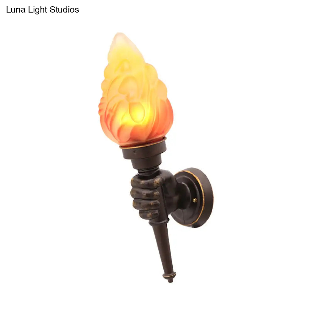 Wandlamp Glas Bronskleurig Toortsvorm E26/E27 Fitting Entree Hal Sfeervol Industrieel Retro Stijl Woonkamer | Sansoti