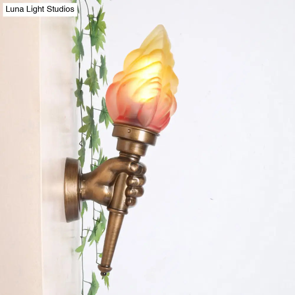 Wandlamp Glas Bronskleurig Toortsvorm E26/E27 Fitting Entree Hal Sfeervol Industrieel Retro Stijl Woonkamer | Sansoti