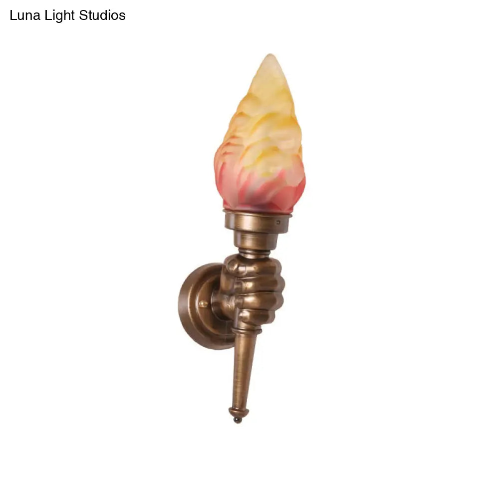 Wandlamp Glas Bronskleurig Toortsvorm E26/E27 Fitting Entree Hal Sfeervol Industrieel Retro Stijl Woonkamer | Sansoti