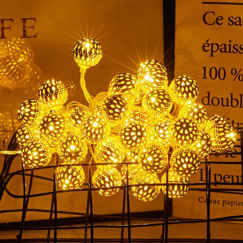 Metal Light String Moroccan Style for Terrace Balcony | Sansoti