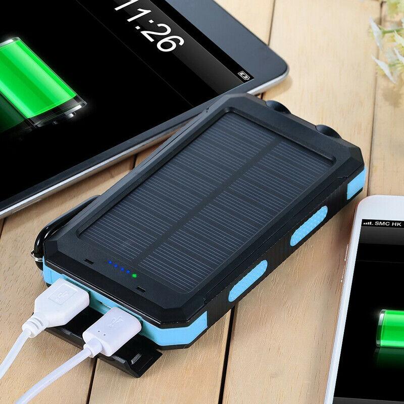 Solar Powerbank mit 500.000mAh Kapazität, Dual-USB-Anschlüssen und wasserdichtem Gehäuse für Outdoor und Notstrom | Restfield