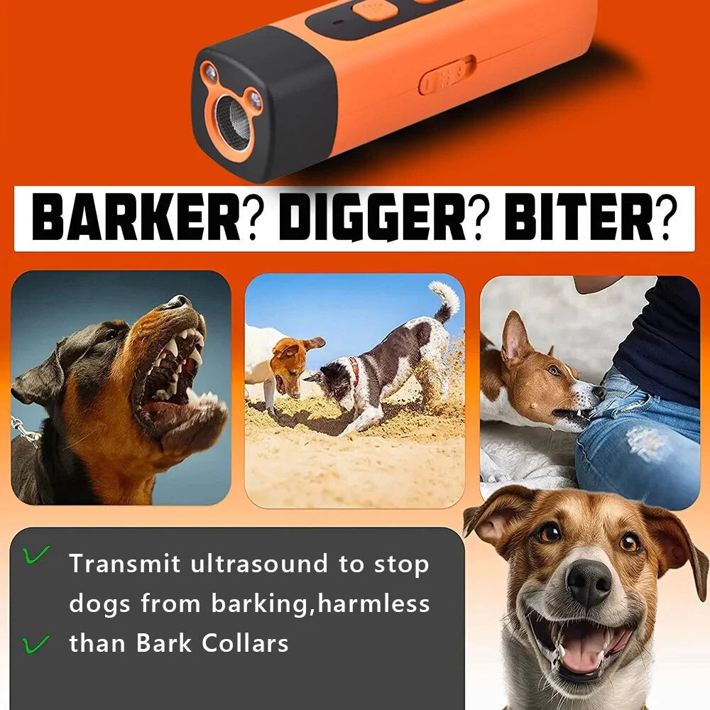 Ultraschall-Hundetrainer mit 3 Modi zur positiven Kontrolle des Bellverhaltens USB-aufladbares Anti-Bell-Gerät | Sansoti