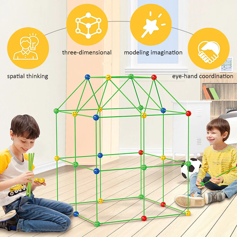 Bouwpakket Kinderen Speel Fort STEM 72 Of 144 Stuks Creatief | Sansoti