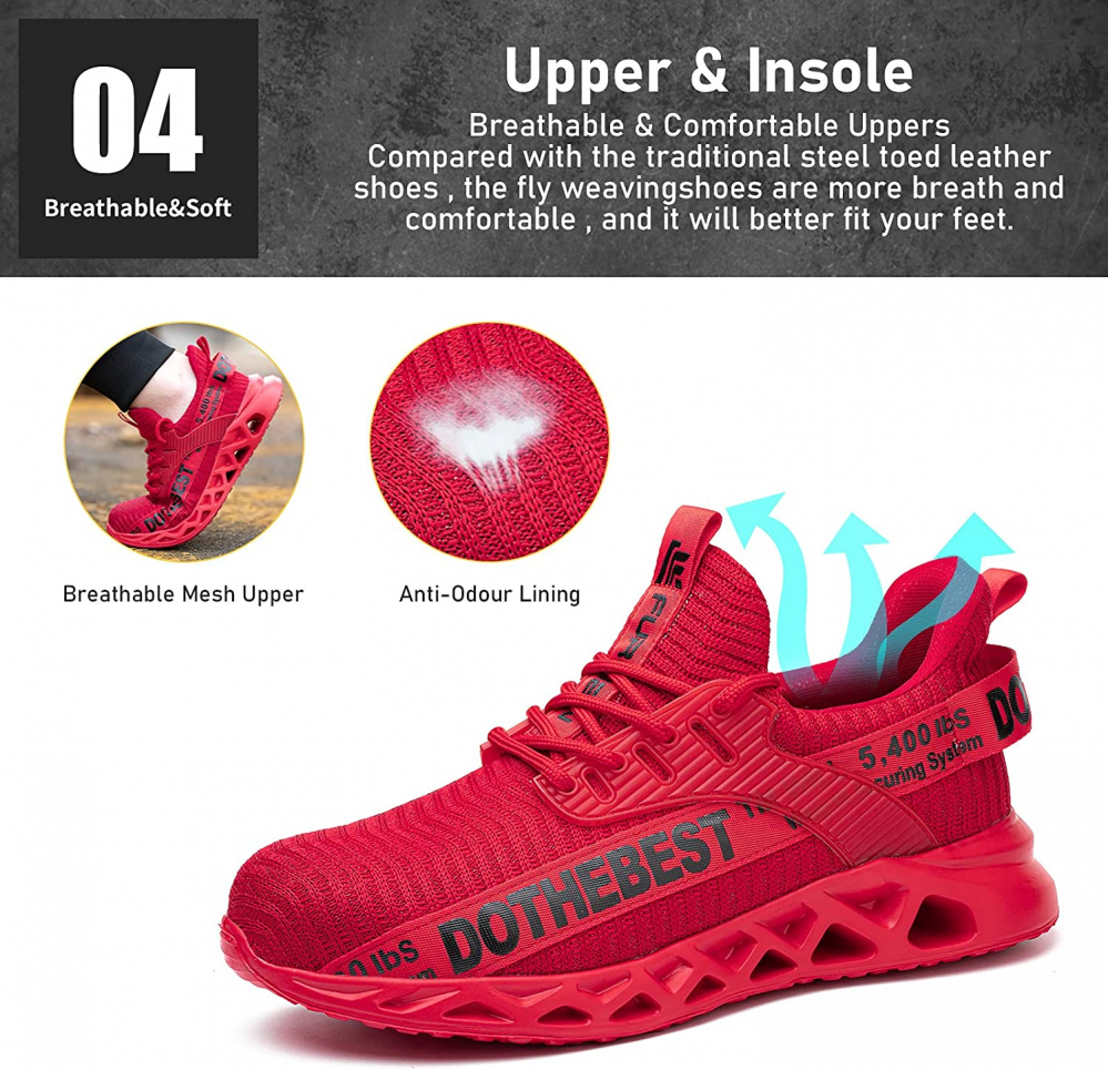 Veiligheidsschoenen Ultralight S3 met Stalen Neus en Kevlar Antislip Zool Maat 40-47 Werk- en Bouwschoenen | Sansoti