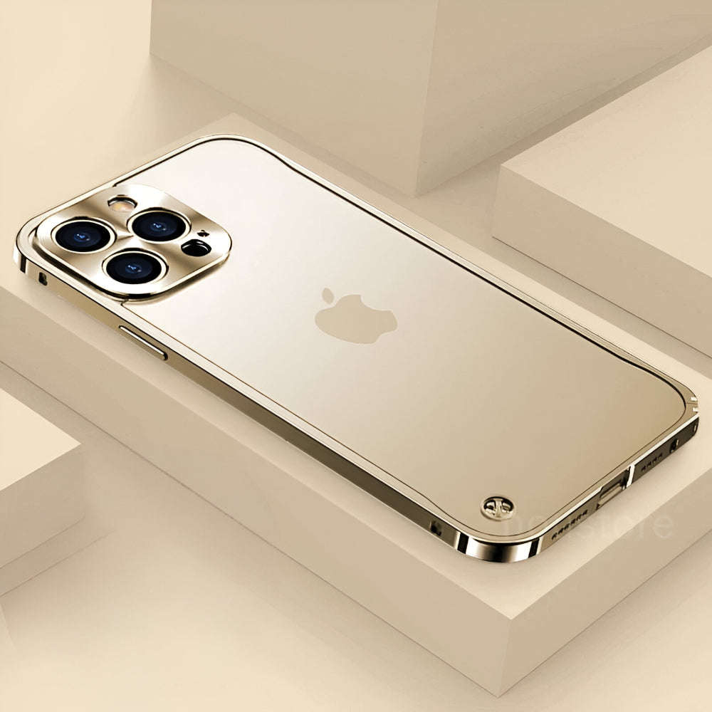 Aluminium Telefoonhoesje Met Polycarbonaatrug en Klickvergrendeling Voor iPhone | Sansoti