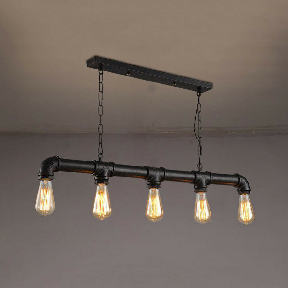 Hängelampe Industrial Steampunk Wasserpfeife Kupfer Eisen 110cm Vintage Deckenleuchte Retro