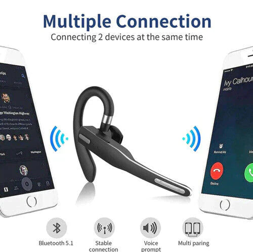Wireless Bluetooth Headset with Dual Mic Noise Cancellation for Working from Home, On the Go, and Hands-Free Calls | Sansoti