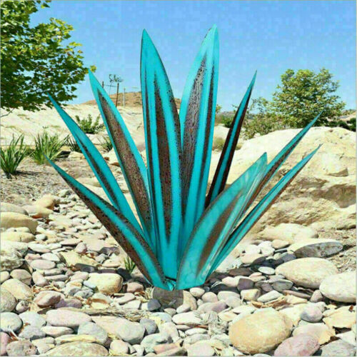 Metalen agave tuinbeeld van roestvrij staal voor tuin, terras en interieurdecoratie | Sansoti