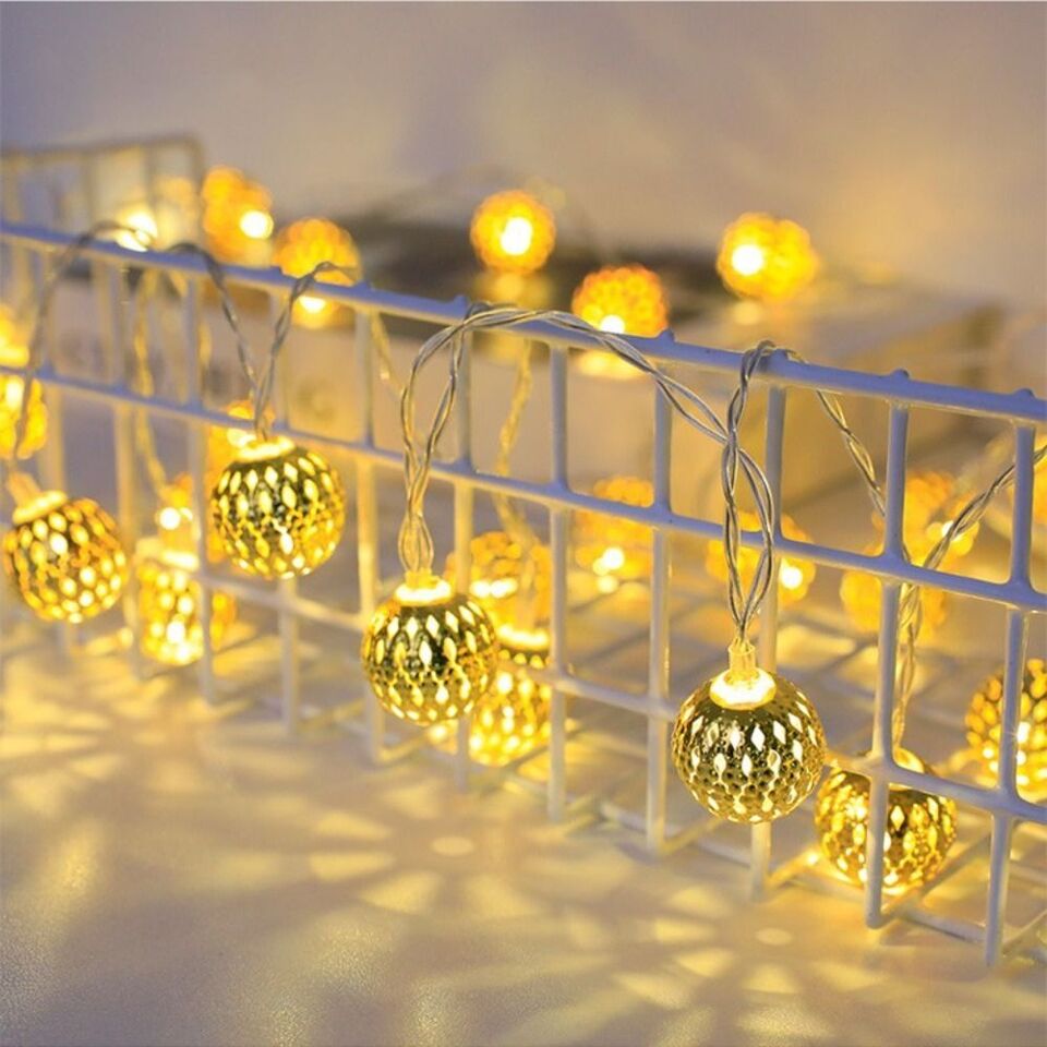 Metal Light String Moroccan Style for Terrace Balcony | Sansoti