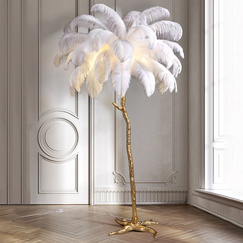 Vloerlamp Veren LED Goud Woonkamer Slaapkamer Staande Lamp Luxe Interieur Decoratieve Verlichting | Sansoti