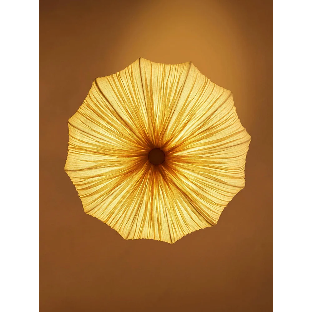 Suspension Plissée Tissu Fer Sculpturale Japandi 40-100cm E27 LED Salle à Manger Chambre | Restfield