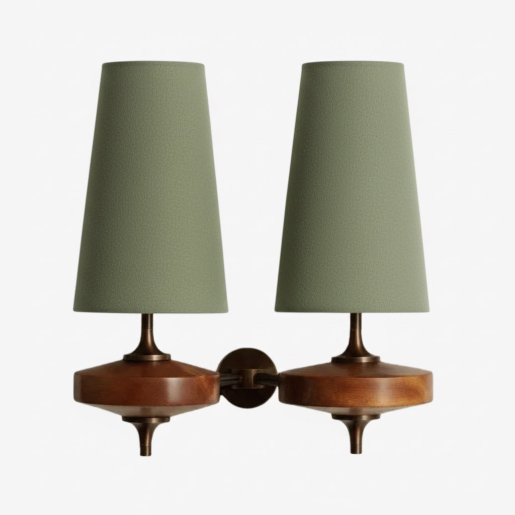 Retro Wandlamp met Stoffen Kap – Vintage Verlichting voor Slaapkamer | Sansoti
