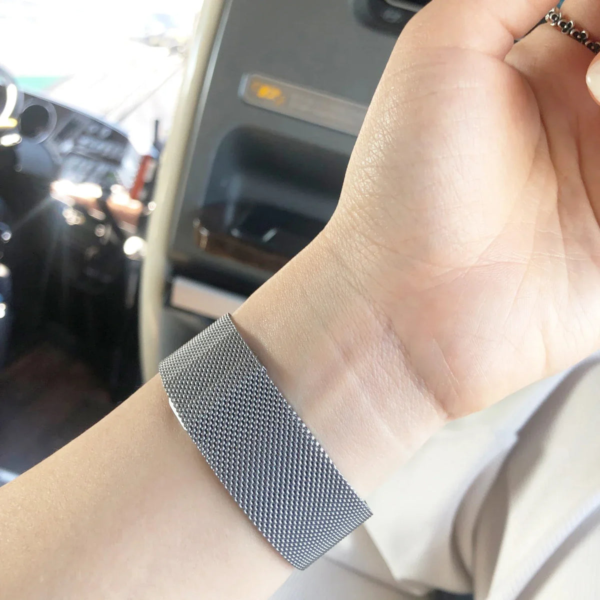Bracelet de montre en maille milanaise magnétique en acier inoxydable pour smartwatch, réglable, respirant, bracelet universel | Sansoti