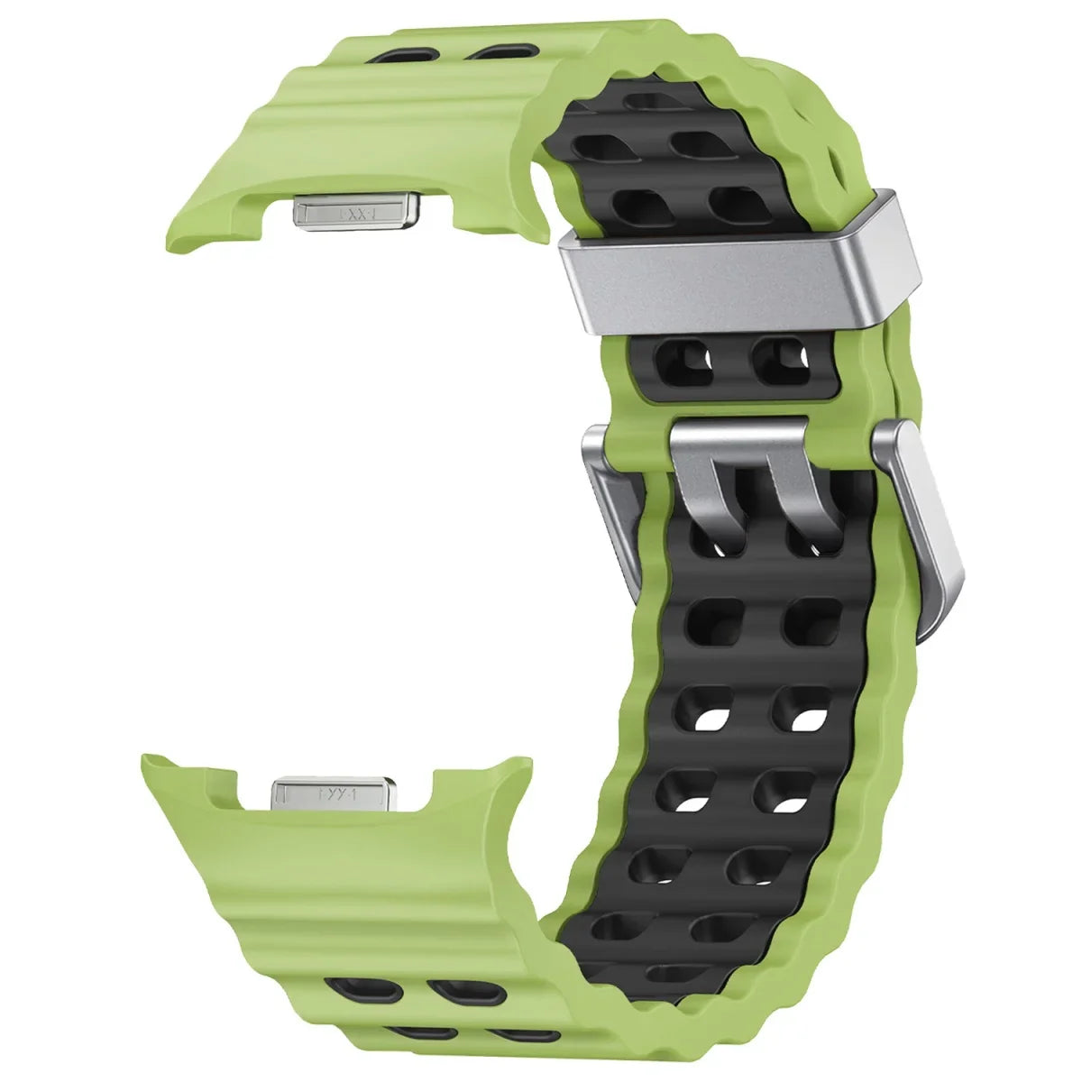 Silikon-Sportarmband für Smartwatches mit atmungsaktiver Perforation, wasserdichtes Design, Fitness-Armband, verstellbar | Sansoti