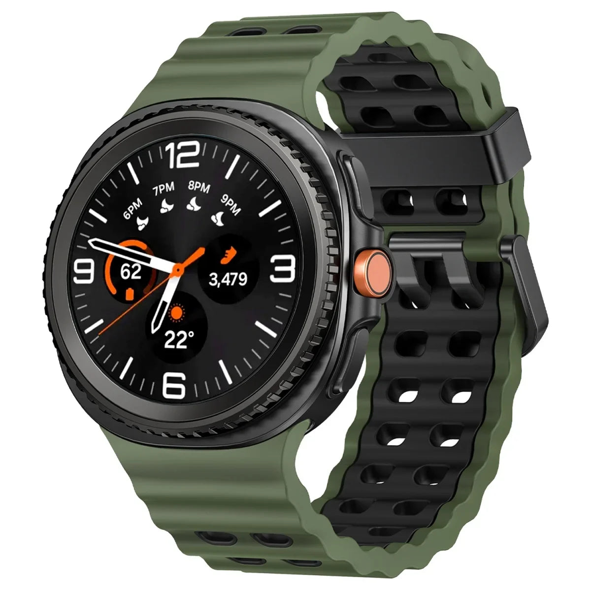Silikon-Sportarmband für Smartwatches mit atmungsaktiver Perforation, wasserdichtes Design, Fitness-Armband, verstellbar | Sansoti