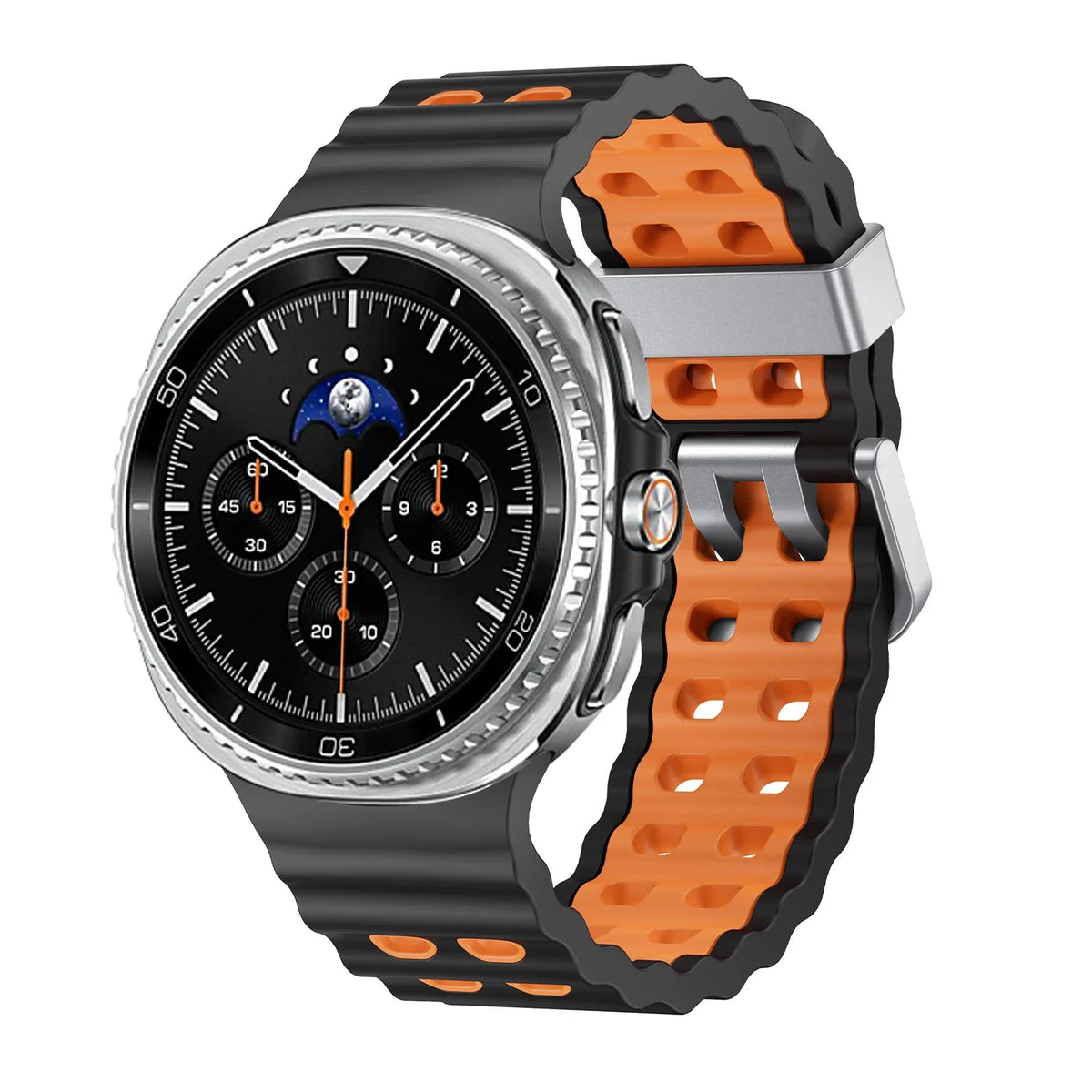 Silikon-Sportarmband für Smartwatches mit atmungsaktiver Perforation, wasserdichtes Design, Fitness-Armband, verstellbar | Sansoti
