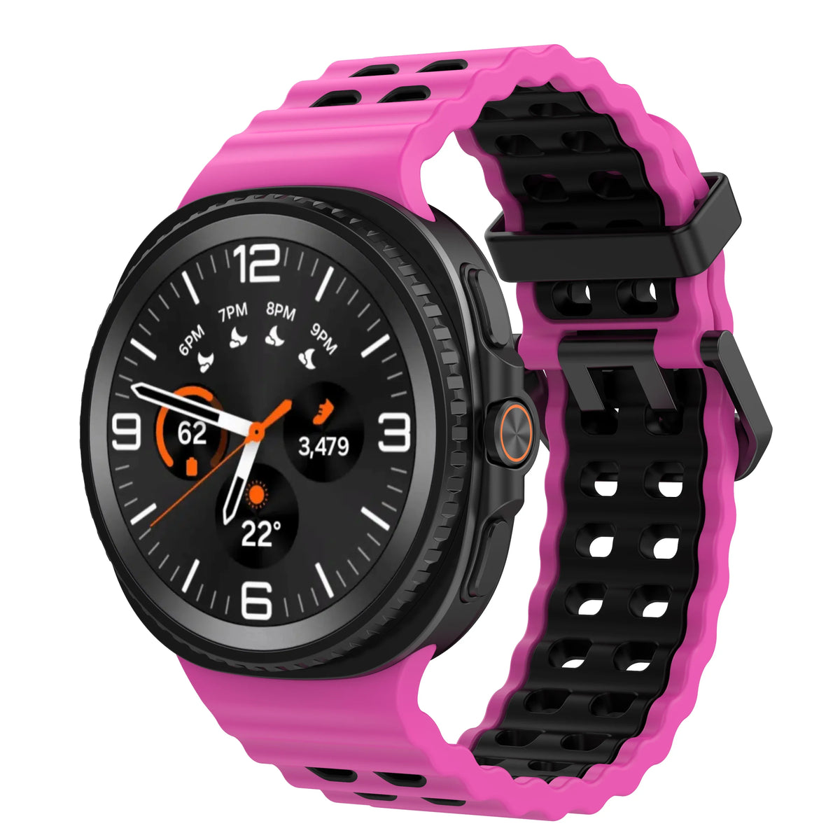 Silikon-Sportarmband für Smartwatches mit atmungsaktiver Perforation, wasserdichtes Design, Fitness-Armband, verstellbar | Sansoti