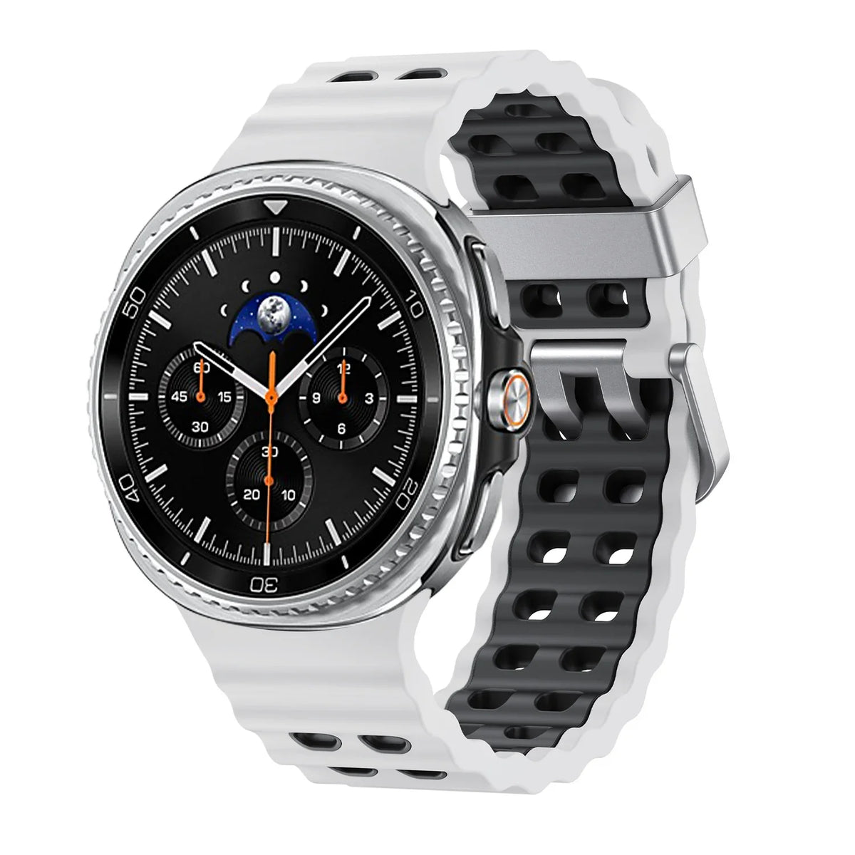 Silikon-Sportarmband für Smartwatches mit atmungsaktiver Perforation, wasserdichtes Design, Fitness-Armband, verstellbar | Sansoti
