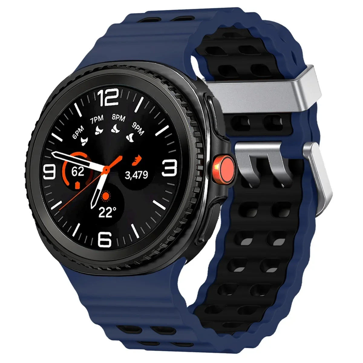 Silikon-Sportarmband für Smartwatches mit atmungsaktiver Perforation, wasserdichtes Design, Fitness-Armband, verstellbar | Sansoti