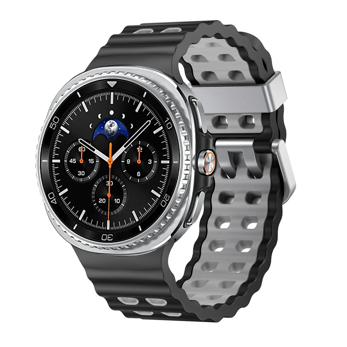 Silikon-Sportarmband für Smartwatches mit atmungsaktiver Perforation, wasserdichtes Design, Fitness-Armband, verstellbar | Sansoti