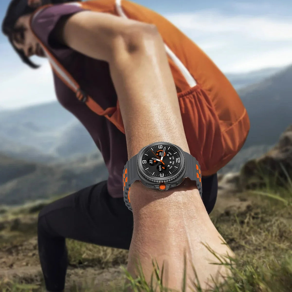 Silikon-Sportarmband für Smartwatches mit atmungsaktiver Perforation, wasserdichtes Design, Fitness-Armband, verstellbar | Sansoti