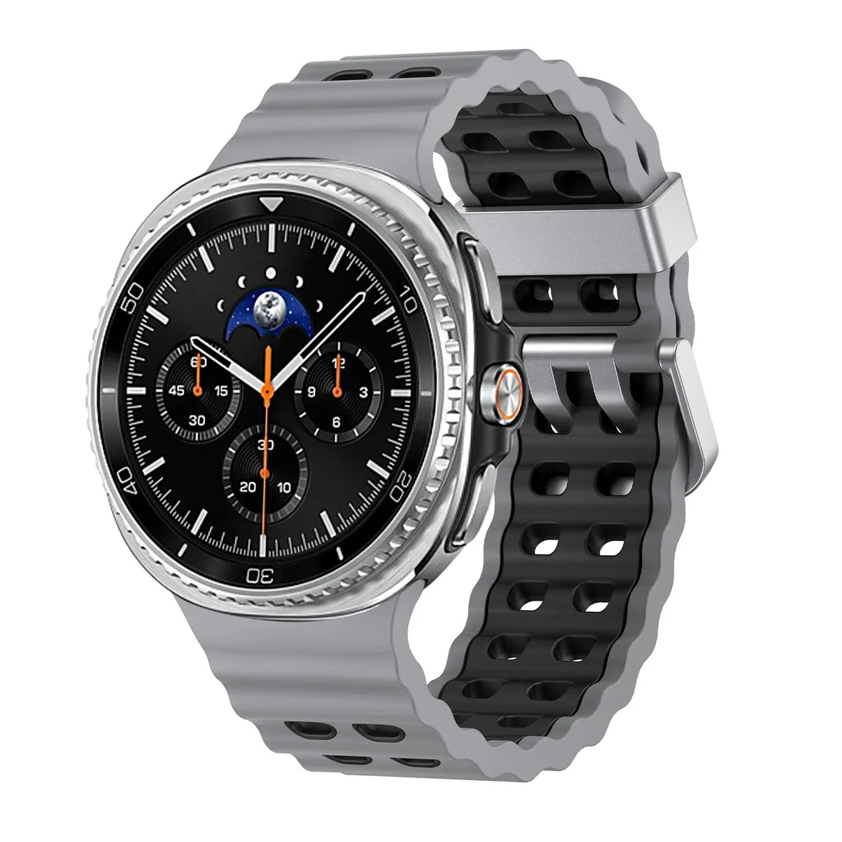 Silikon-Sportarmband für Smartwatches mit atmungsaktiver Perforation, wasserdichtes Design, Fitness-Armband, verstellbar | Sansoti