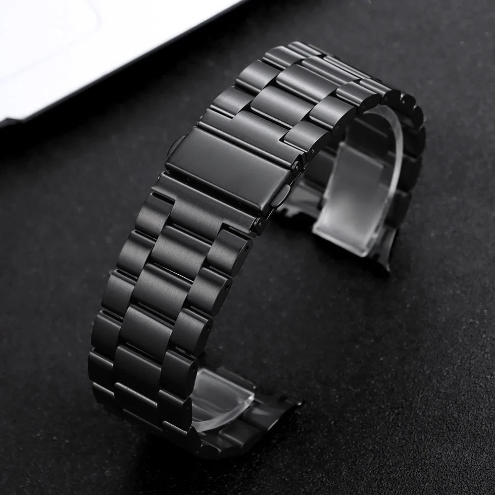 Opaska do smartwatcha ze stali nierdzewnej 40 mm, 44 mm, 46 mm, regulowana, metalowa opaska na nadgarstek, nowoczesny design unisex | Sansoti