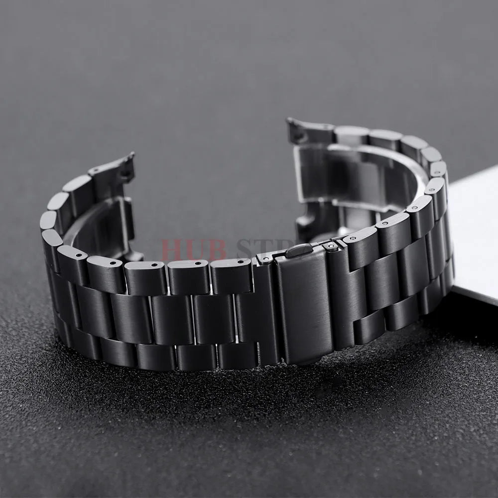 Opaska do smartwatcha ze stali nierdzewnej 40 mm, 44 mm, 46 mm, regulowana, metalowa opaska na nadgarstek, nowoczesny design unisex | Sansoti