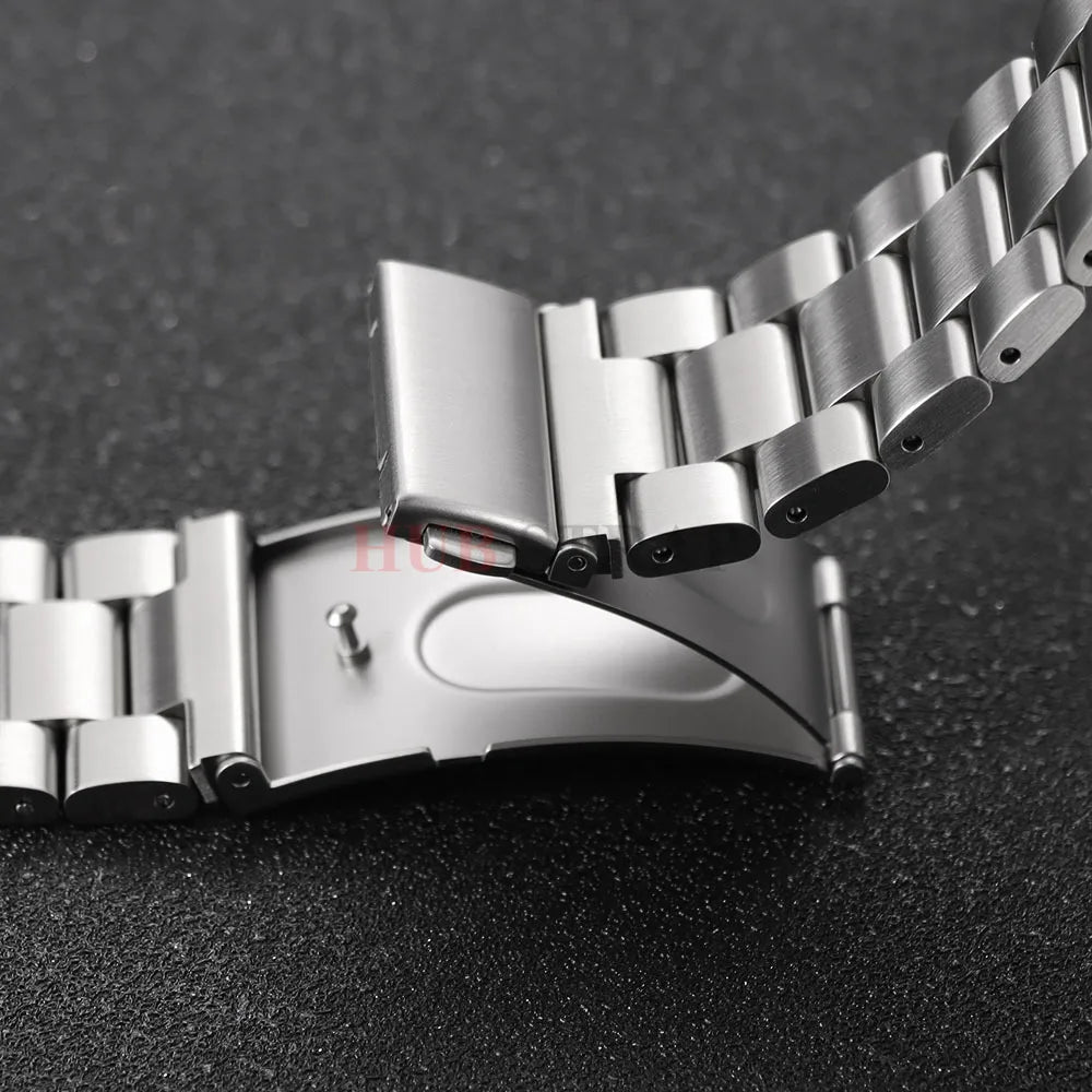 Opaska do smartwatcha ze stali nierdzewnej 40 mm, 44 mm, 46 mm, regulowana, metalowa opaska na nadgarstek, nowoczesny design unisex | Sansoti
