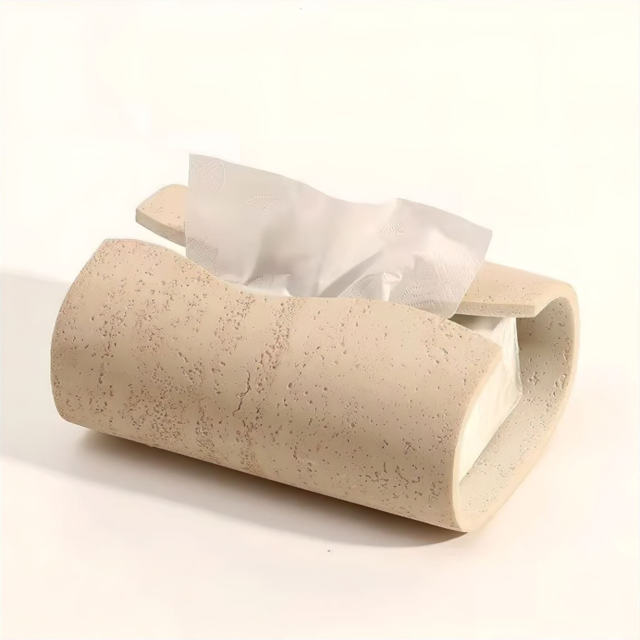 Zandsteen Tissuebox Cilindrisch 20cm Woonkamer Badkamer | Sansoti