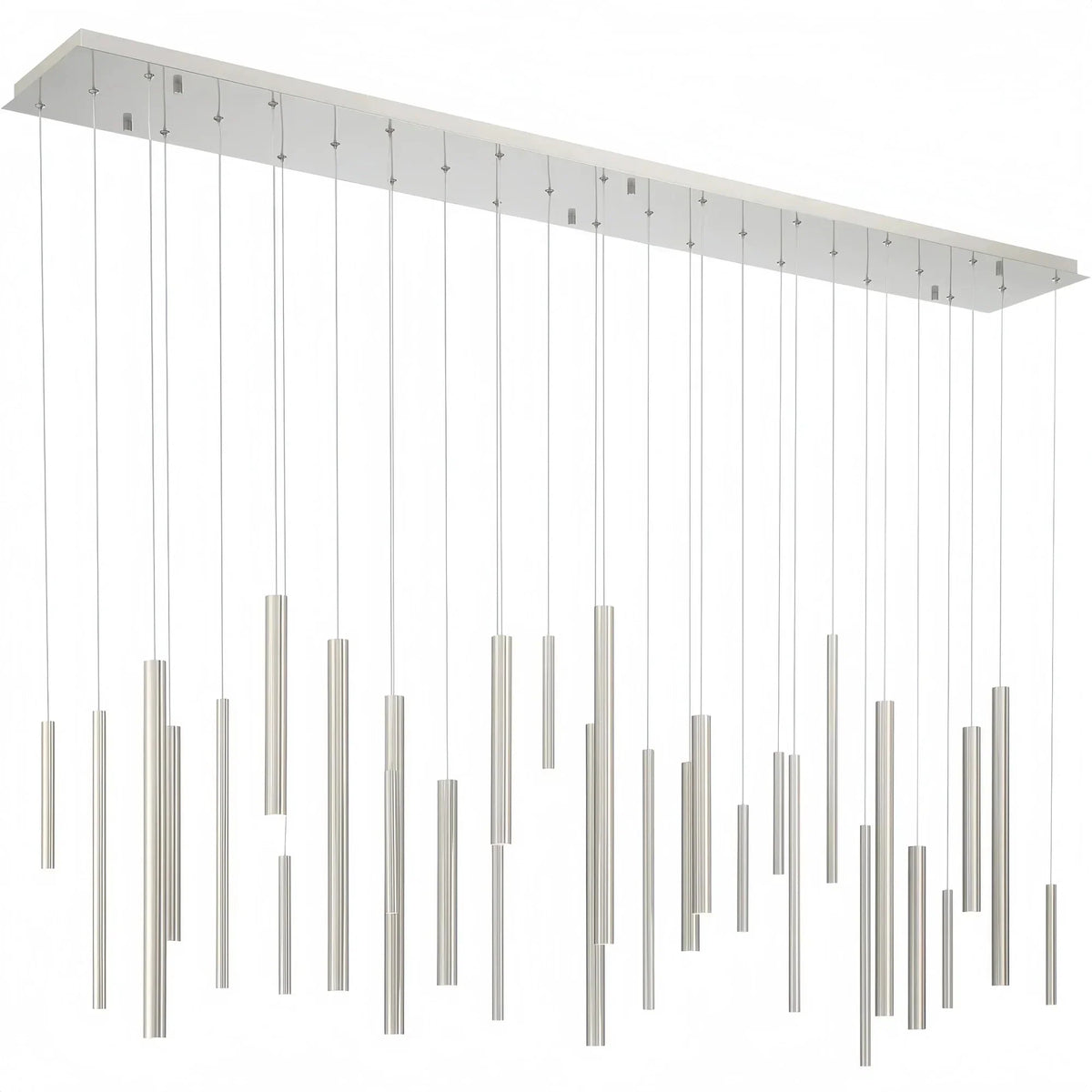 Suspension linéaire moderne avec tubes en aluminium réglables et spots LED pour îlot de cuisine salle à manger | Sansoti