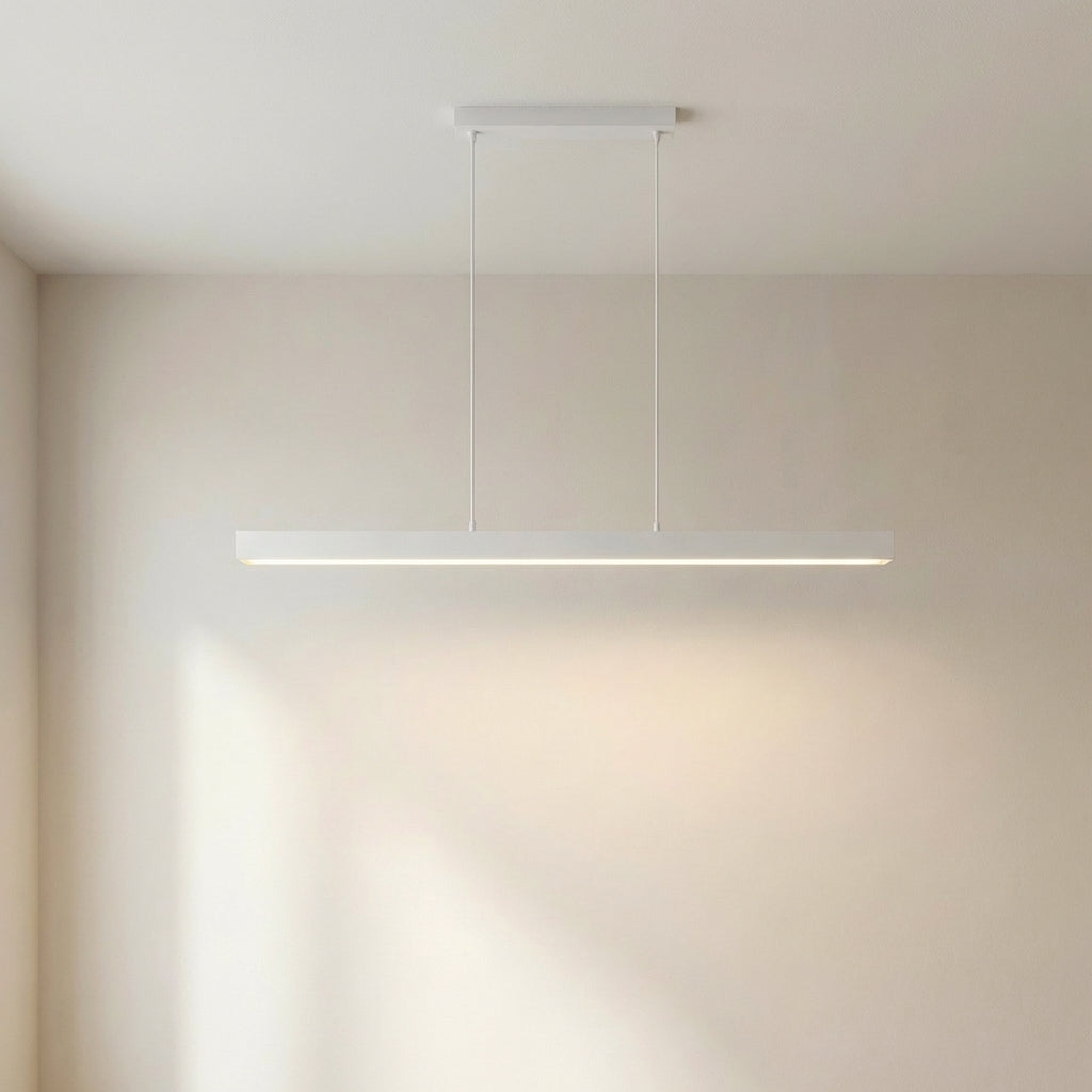 Drewniana lampa wisząca LED nad stół jadalny, czarno-biała, 80-120cm, architektoniczny design, ciepłe światło, domowe biuro, wnętrza | Sansoti